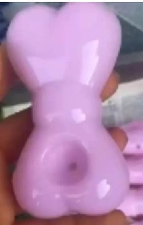 Heart Bow Tie Glass Hand Pipe