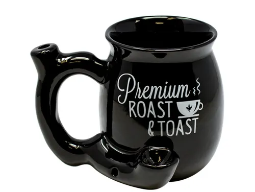 Premium Roast & Toast Ceramic Mug w/ Pipe