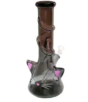 10" Black Kitty Bong