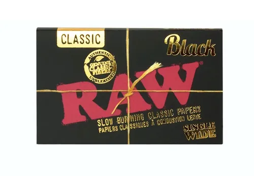 Raw Black Single Wide Double Window Rolling Papers