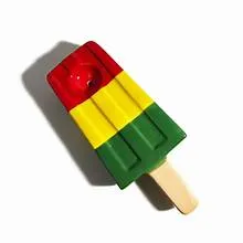 Ceramic Pipe Rasta Ice Pop Shaped