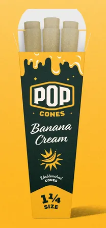 Pre-Rolled Cones Pop 1.25 Banana Cream Flavor