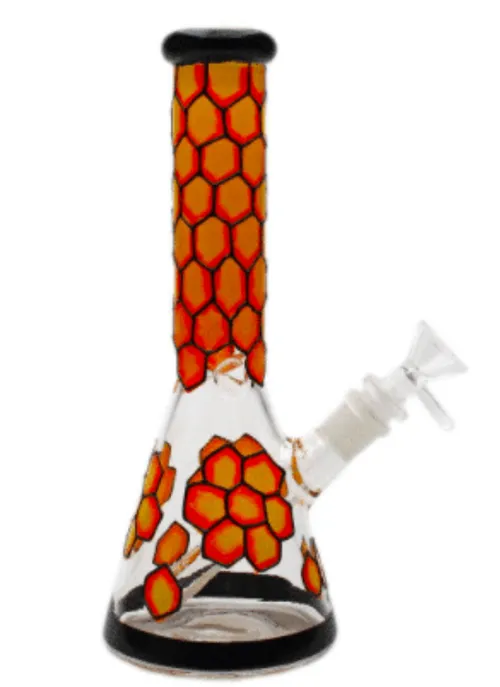 Glass Bong Karma 10" Hex Hive Beaker