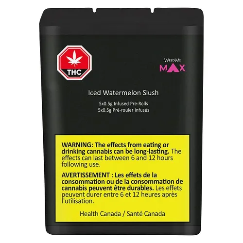 WEED ME MAX - Iced Watermelon Slush Infused PR 5x0.5g WEED ME MAX - Iced Watermelon Slush Infused PR 5x0.5g