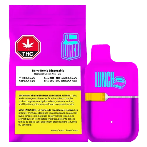 LUNCH Berry Bomb Disposable Vape 1.2g LUNCH Berry Bomb Disposable Vape 1.2g