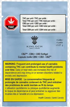 CBZ - CBN + CBD Soft Gel 4-pack (10mg CBN/20mg CBD) CBZ - CBN + CBD Soft Gel 4-pack (10mg CBN/20mg CBD)