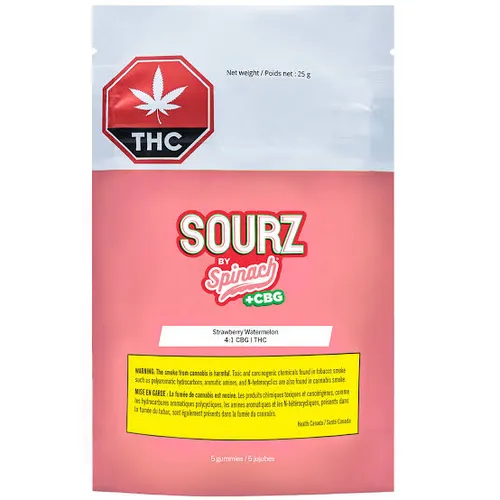 Strawberry Watermelon 4:1 CBG:THC 5pk Soft Chews Strawberry Watermelon 4:1 CBG:THC 5pk Soft Chews
