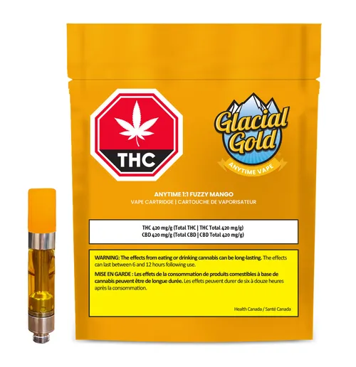 CBD 3:1 Fuzzy Mango Vape Cartridge - 1g CBD 3:1 Fuzzy Mango Vape Cartridge - 1g