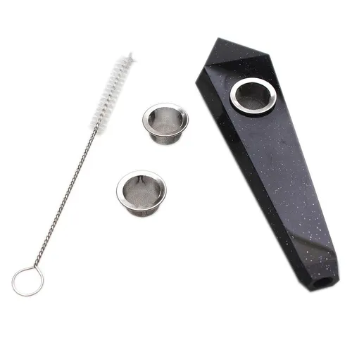 Blue Sandstone Crystal Pipe
