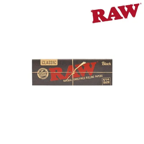 RAW Black 1 1/4 - 50 Leaves