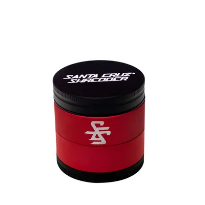 Santa Cruz Shredder 4pc Medium Split Series Matte Grinder (Red & Black)