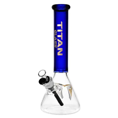 14" Titan Camel Paste Glass Beaker (Forest Green)