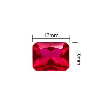 Haute Diamond Terps Rubies (12mm Rectangle)