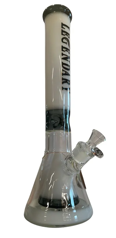 Legendary - 16inch 9mm Beaker in Beaker w/18mm bowl (white)