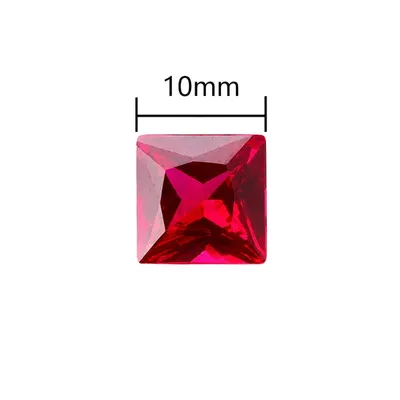 Haute Diamond Terps Rubies (10mm Square)