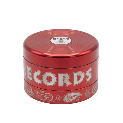Death Row Records 55mm 3pc Deep Cut Blunt Grinder (Red)