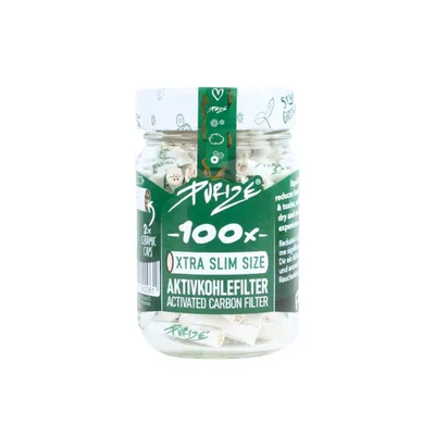 Purize Xtraslim 6mm Activated Carbon Filters Jar - 100ct (White)