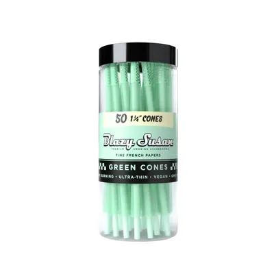 Blazy Susan Green 1 1/4 Fine French Paper Cones Jar