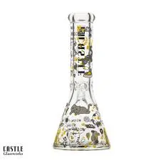 12" 9mm Castle Glass Kitty Charming Bong