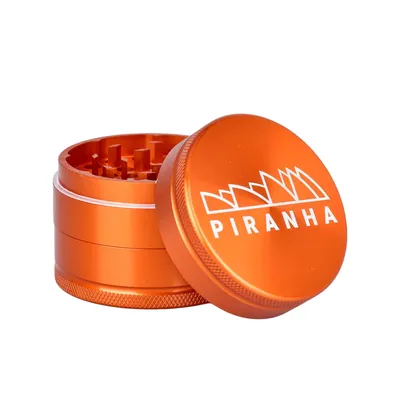Piranha 3pc 56mm Grind-and-Store Aluminum Grinder (Orange)