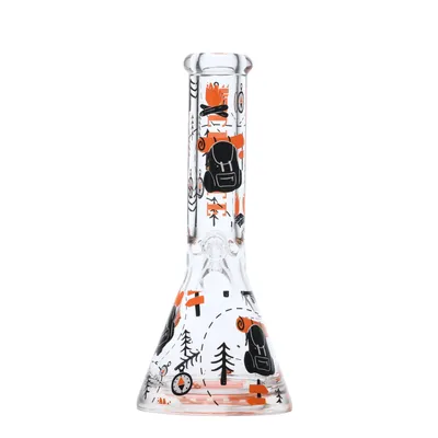 12" 9mm Castle Glass Adventure Beaker Bong