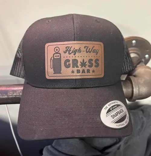 Snapback hat with HGB leather patch - Snapback hat with HGB leather patch
