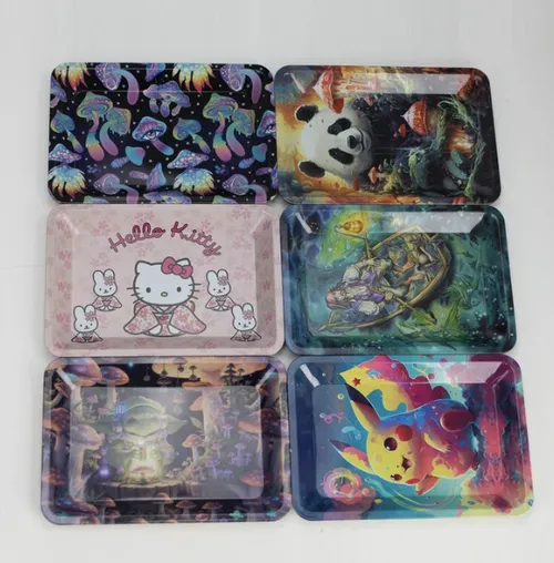 Assorted Design Metal Tray - Small