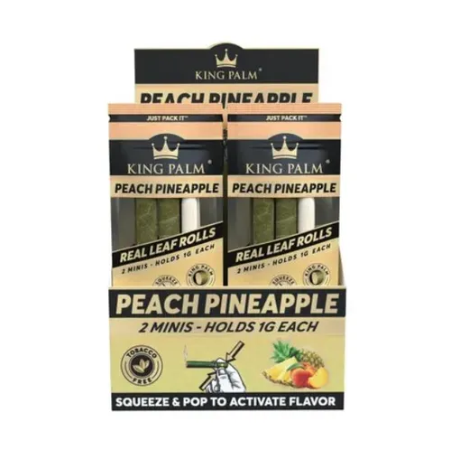King Palm 2 Mini Rolls Peach Pineapple