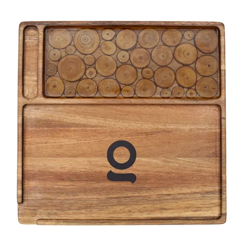 Ongronk Wood Rolling Tray - Assorted Colours