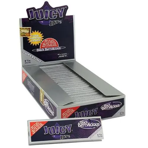 Juicy Jay Superfine Rolling Papers - Black Berrylicious