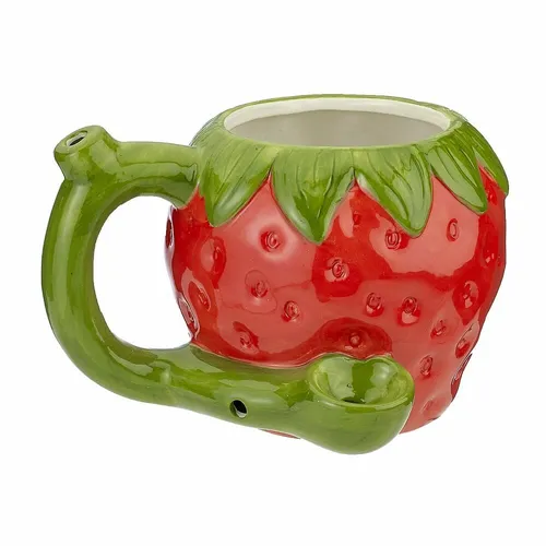 Strawberry Ceramic Pipe Mug