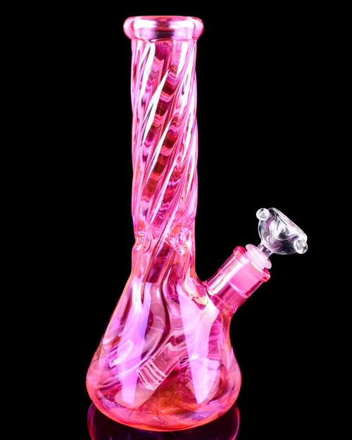 12" Swirly Pink Bong
