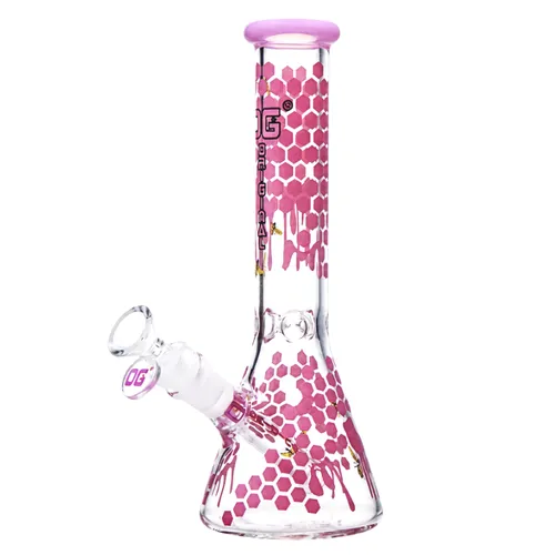 10" 5mm OG Original Honey Drip Beaker Pink