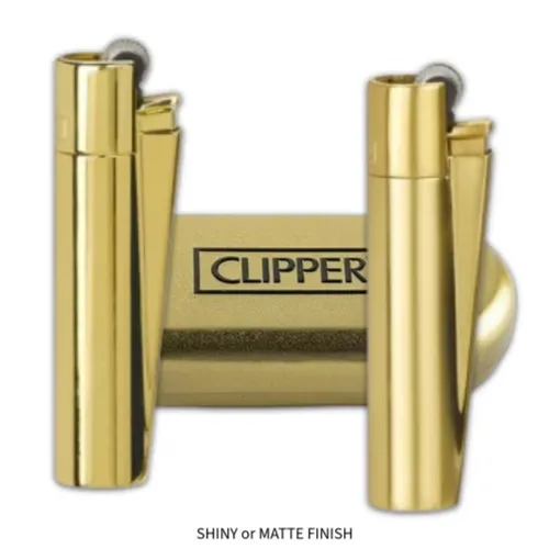 Metal Clipper Lighter - Gold