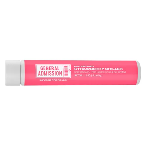 Strawberry Chiller HI-FI Infused & Kief Coated Pre-Rolls Strawberry Chiller HI-FI Infused & Kief Coated Pre-Rolls