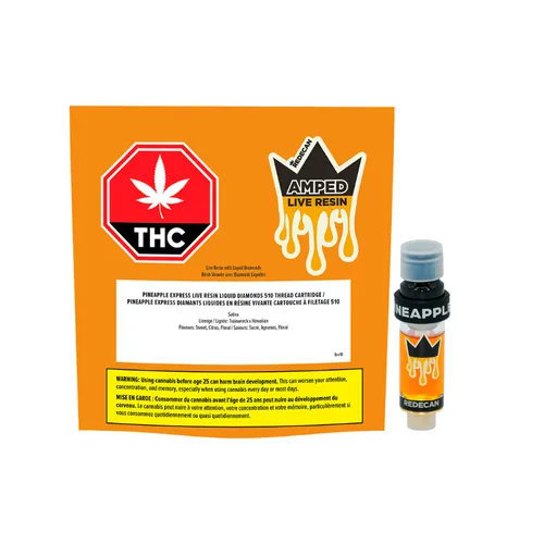 Amped Live Resin Pineapple Express 510 Thread Cartridge