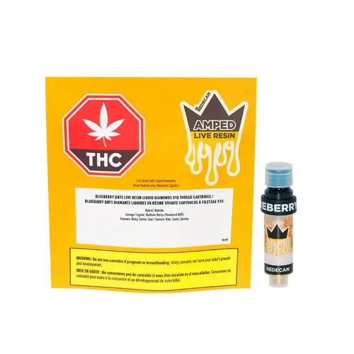 Amped Live Resin Blueberry DNTS 510 Thread Cartridge