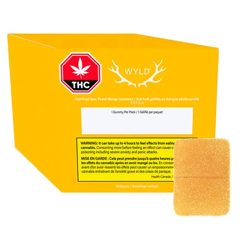 Real Fruit Sour Peach Mango Sativa 3:1 CBG:THC Multipack Real Fruit Sour Peach Mango Sativa 3:1 CBG:THC Multipack