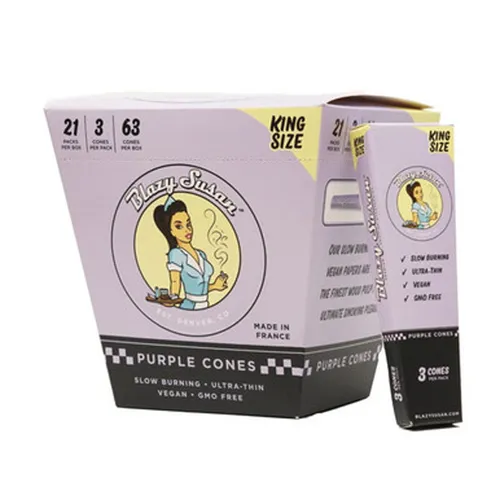 Blazy Susan | Purple Pre-Rolled King Cones - 3 Pack