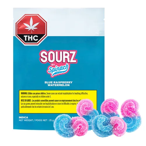 SOURZ by Spinach - Blue Raspberry Watermelon Indica SOURZ by Spinach - Blue Raspberry Watermelon Indica