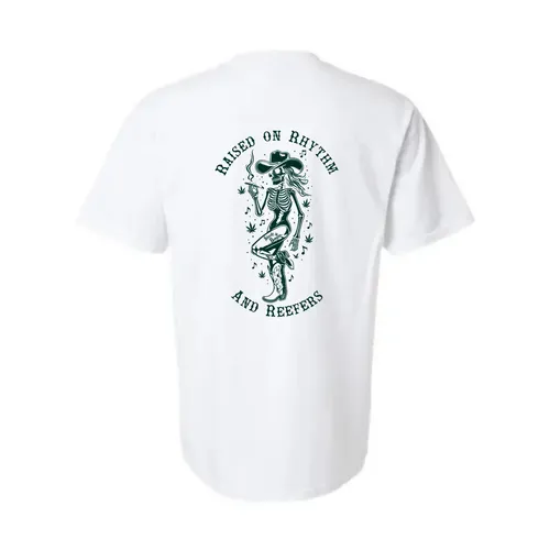 NB Gear | T-Shirt - Raised on Rhythm & Reefers Series - Vol 1. White