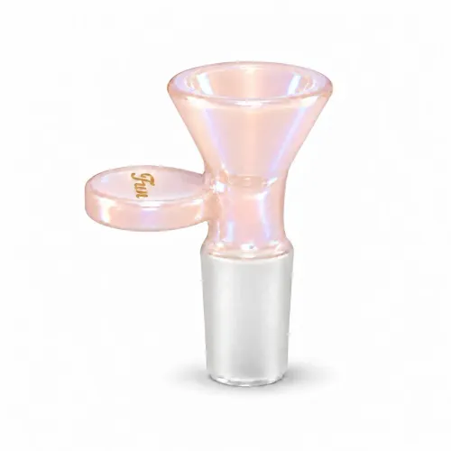 Fortune Glass Bowl Piece with Handle - Pink