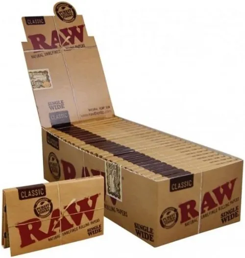 RAW Classic Natural Unrefined Rolling Paper - SingleWide