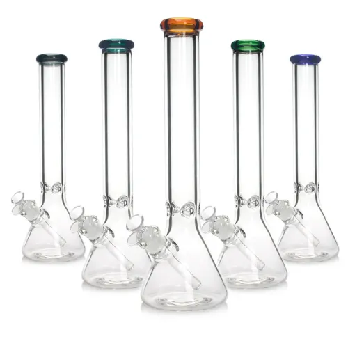Beaker Bong with Bowl and Downstem - Teal