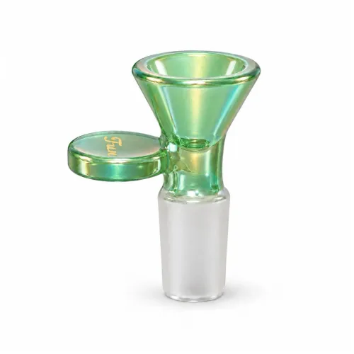 Fortune Glass Bowl Piece with Handle - Green