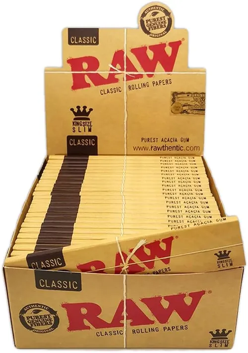 RAW Classic Natural Unrefined Rolling Paper - King Slim