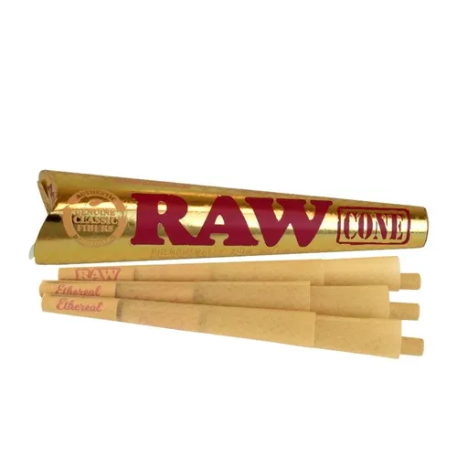 RAW | Ethereal 1 1/4 Size Unrefined Pre-Rolled Cones  6 Pack