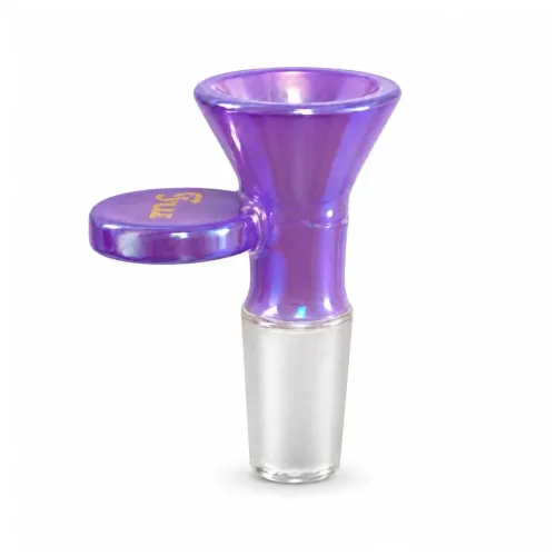 Fortune Glass Bowl Piece with Handle - Purple
