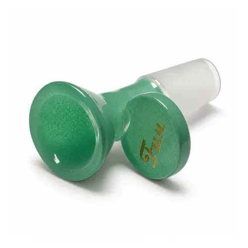 Fortune Fun Milky Glass Bowl Piece with Handle - Green