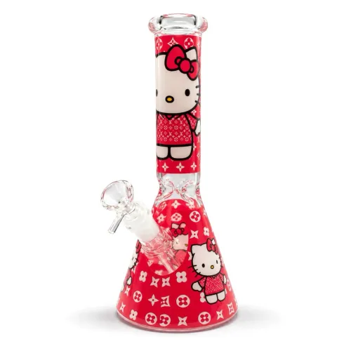 10" Character Beaker Glass Bong - Red